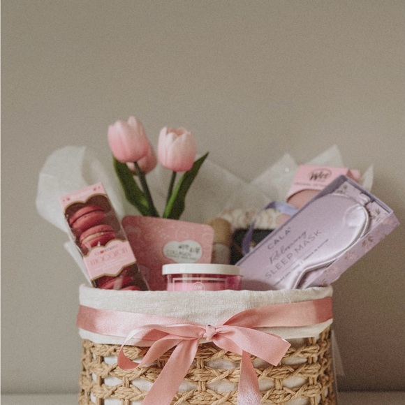 Pink Gift Basket for Women